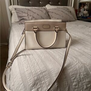 Kate Spade Cream and Tan Crossbody Bag